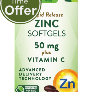 Zinc Softgels 50 mg plus Vitamin C - 120 Softgels
